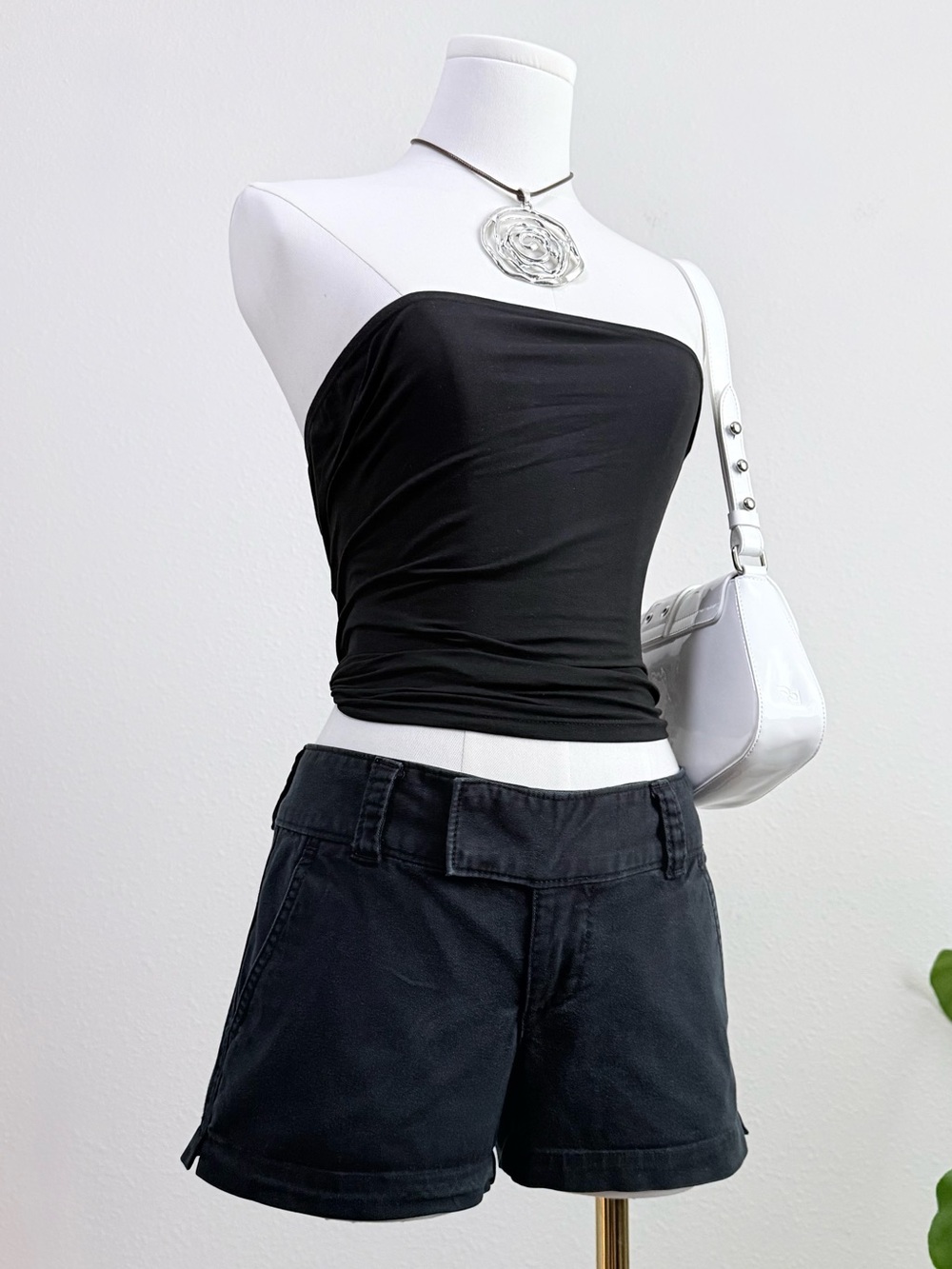 Y2K Express Low Rise Micro Shorts 2000s Mcbling Grunge